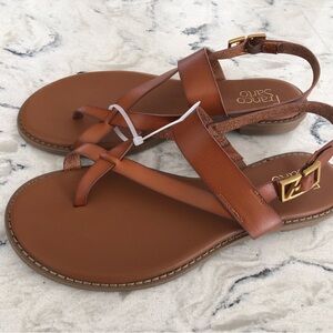 Franco Sarto Brown Leather Sandals